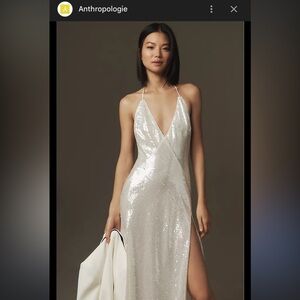 Bardot White Sequin Dress